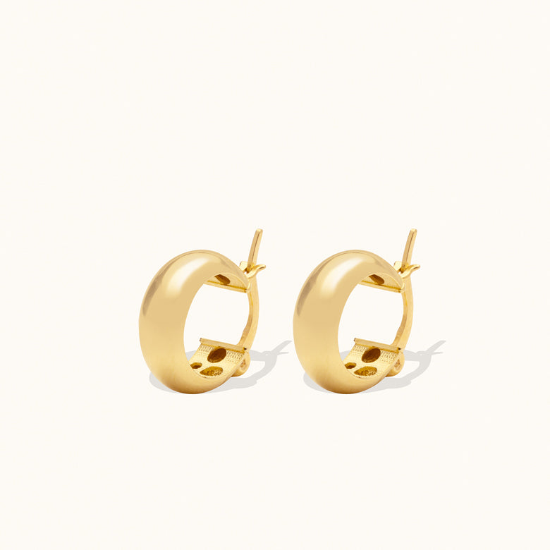 Huggie Hoop Gold Earrings