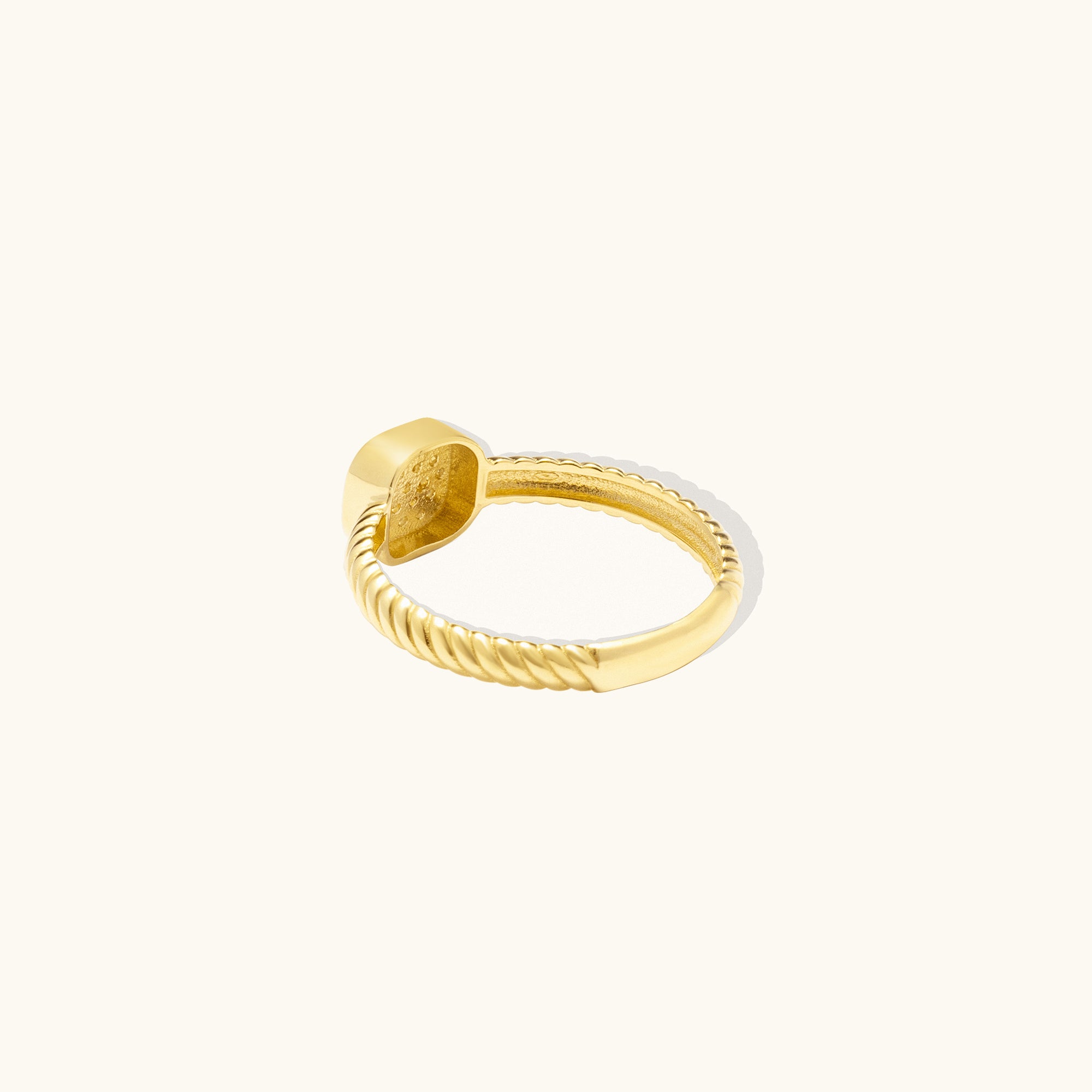 Pavé Square Frame Gold Ring