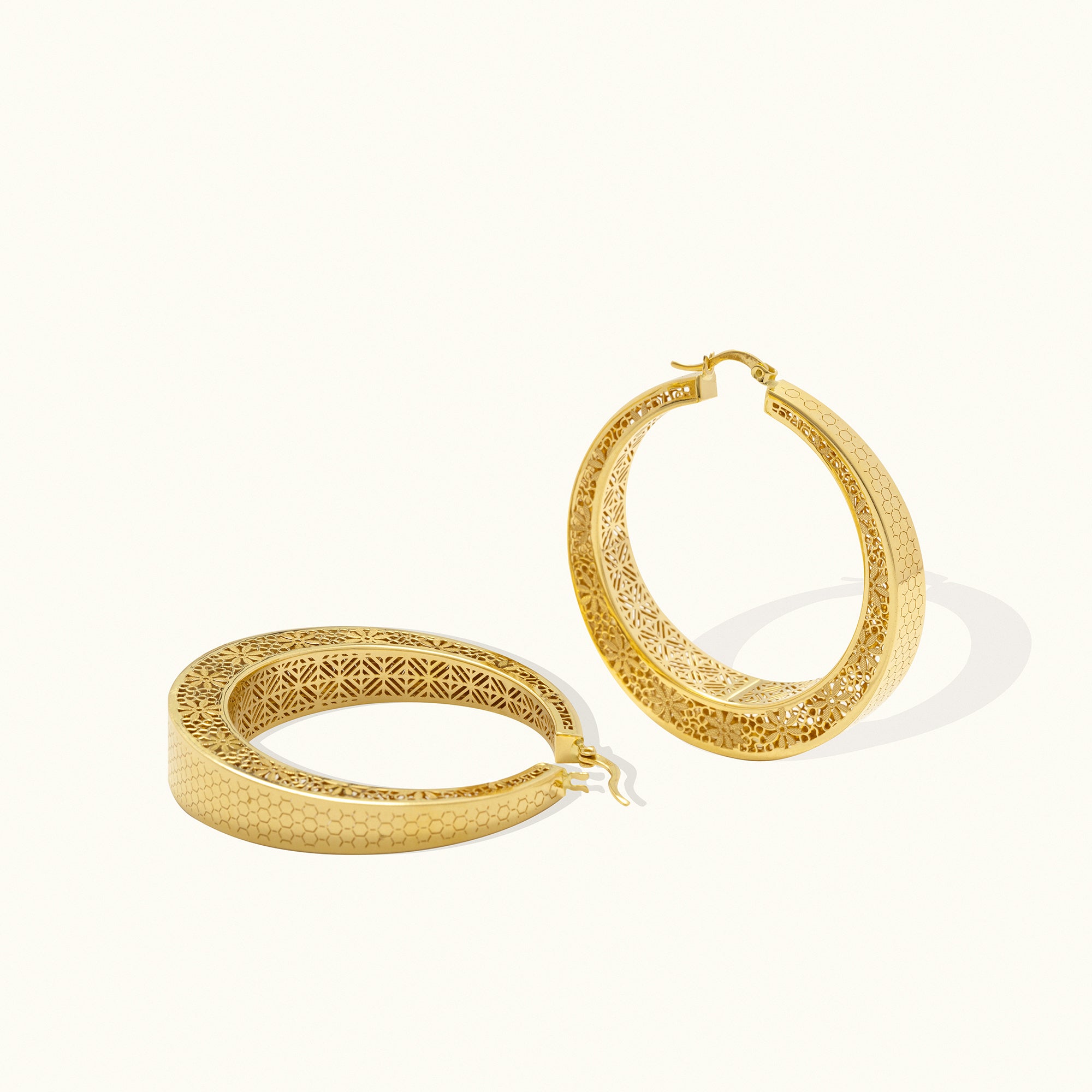 Floral Big Hoop Earrings