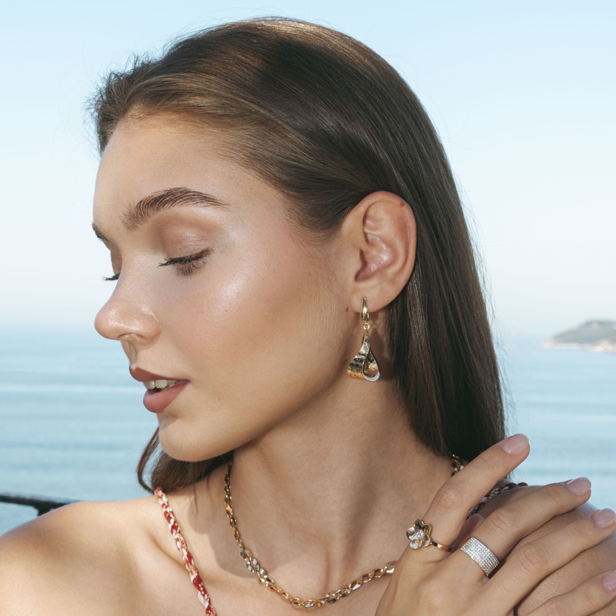 Aurelia Hive Dangle Drop Earrings - View 8 by Zelveti