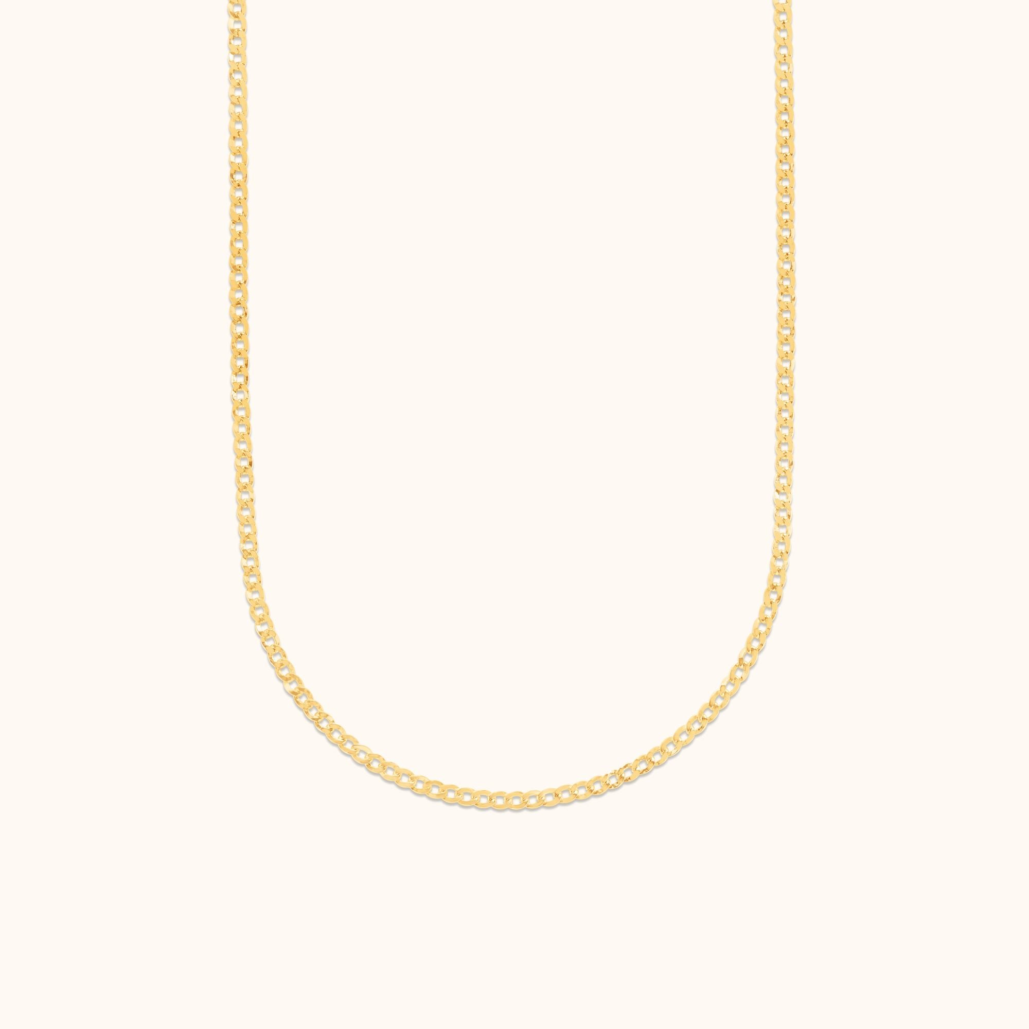 Curb Chain Gold Necklace