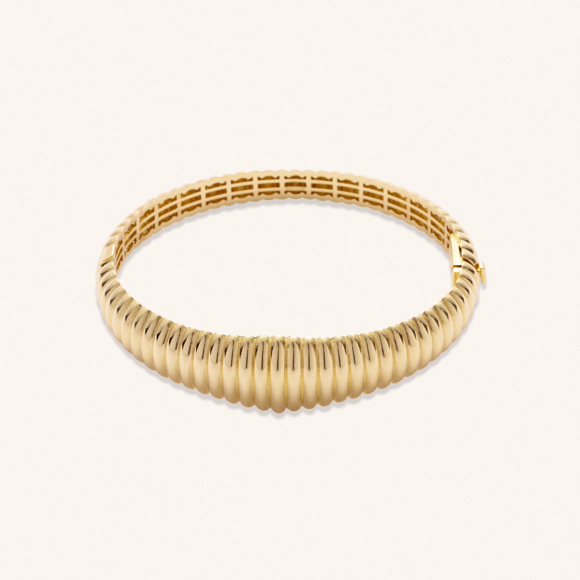 Bold Croissant Bangle Gold Bracelet