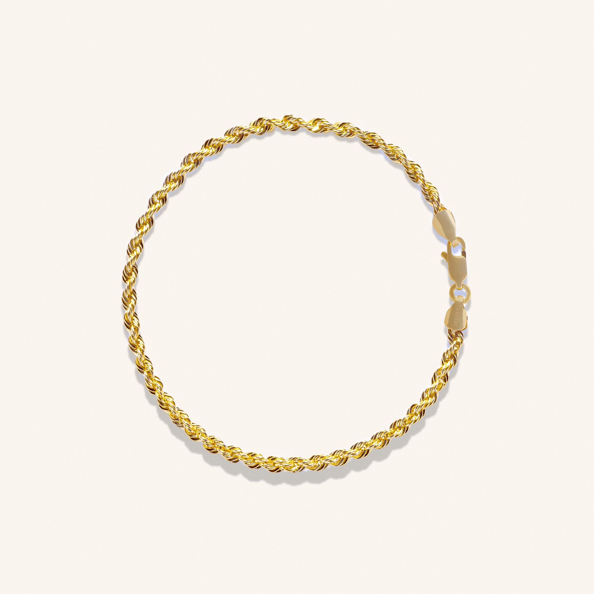 Rope Chain Gold Bracelet