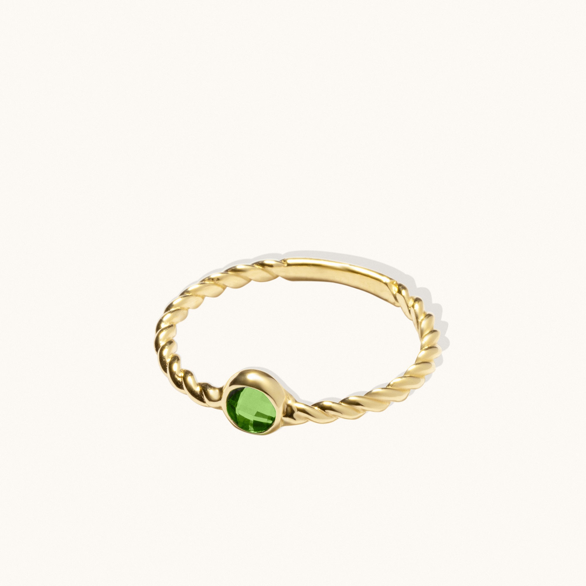 Green Gemstone Gold Ring