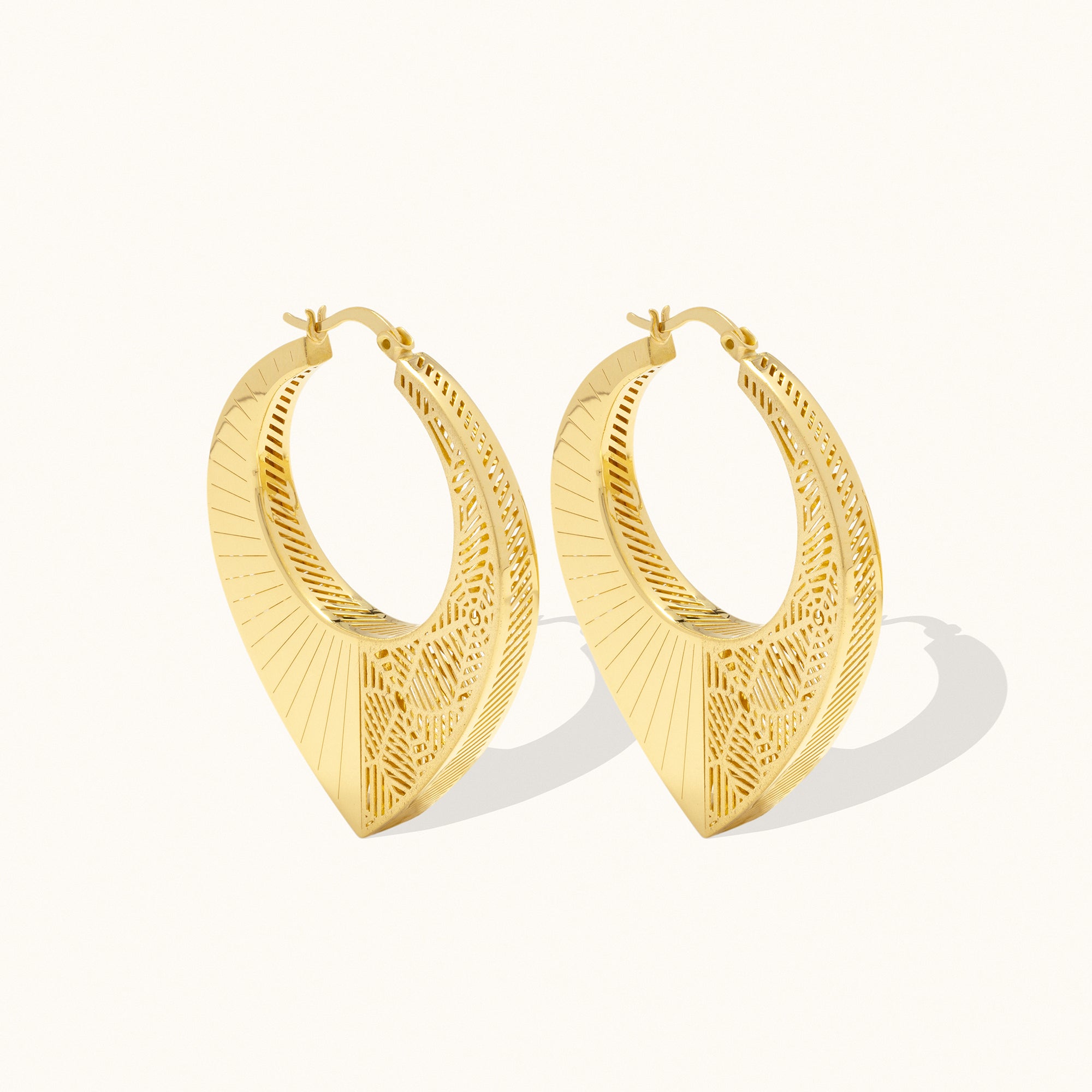 Cosmos Big Hoop Gold Earrings