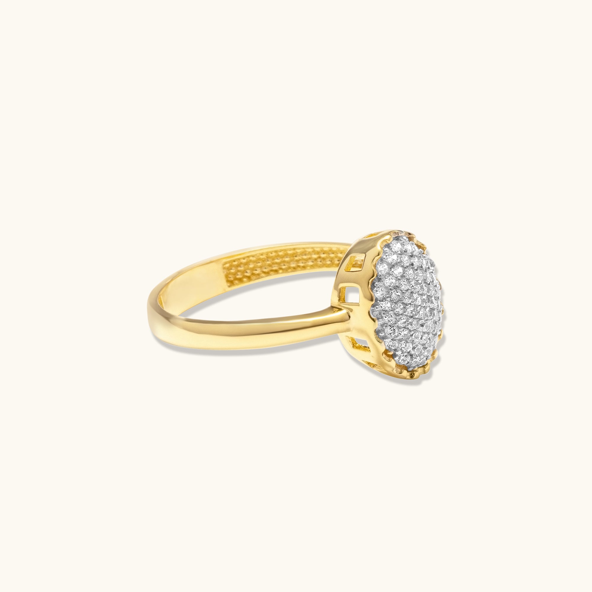 Oval Cluster Pavé Ring