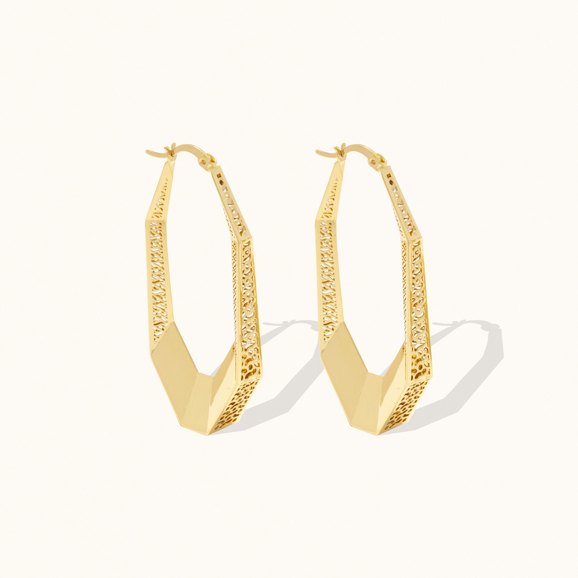 Golden Flame Hoop Earrings