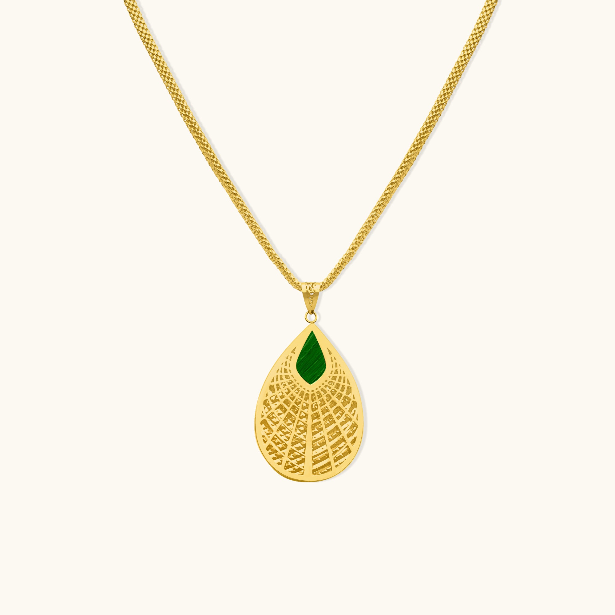 Golden Leaf Pendant Gold Necklace