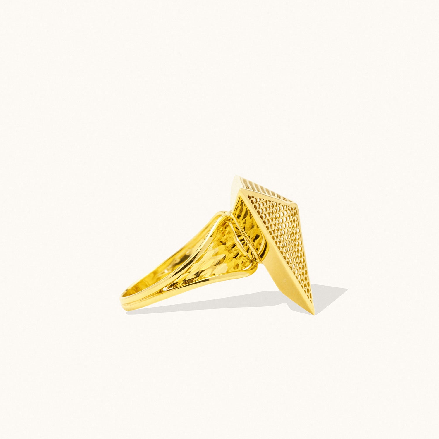 Ancient Egypt Gold Triangle Ring for Women