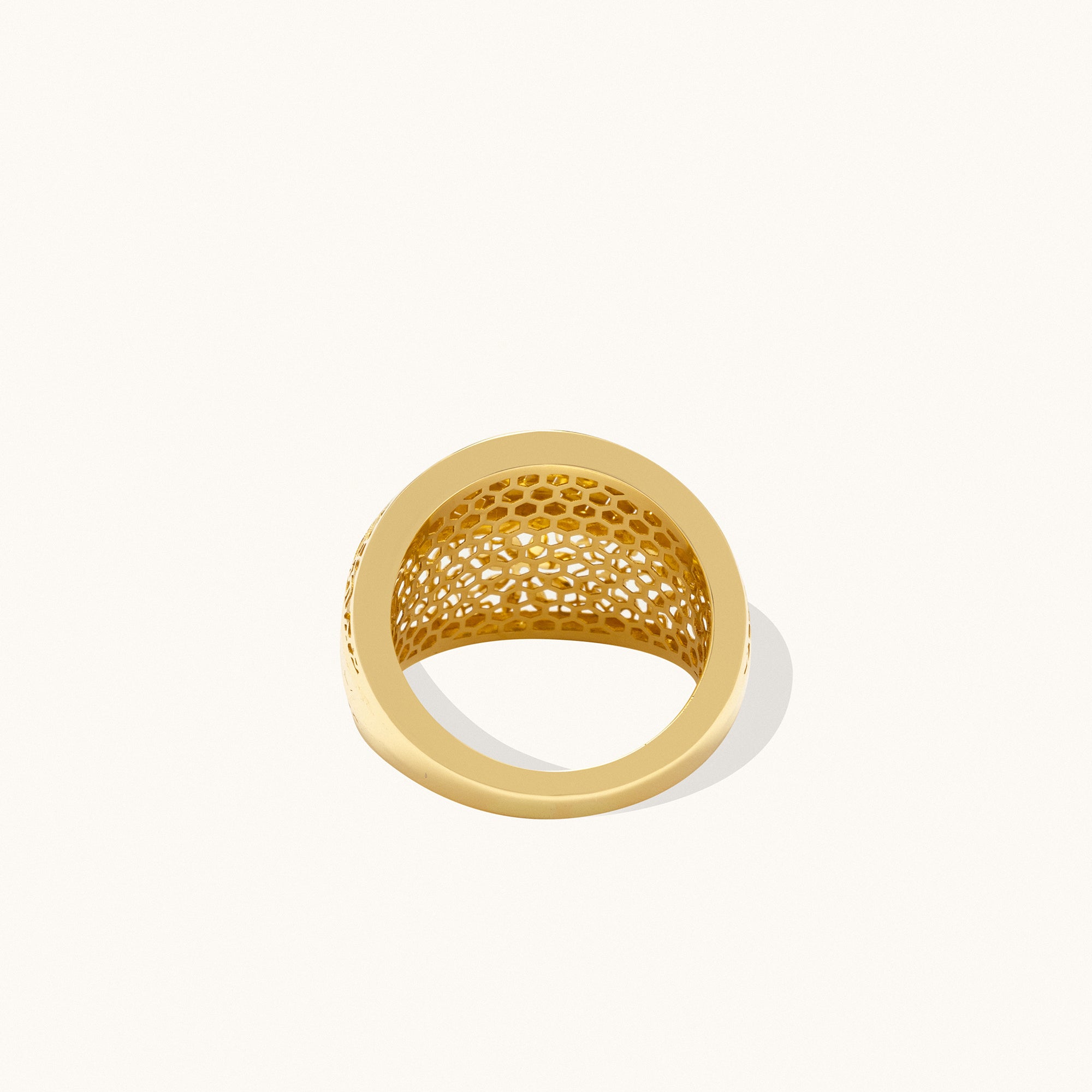 Honeycomb Gold Ring