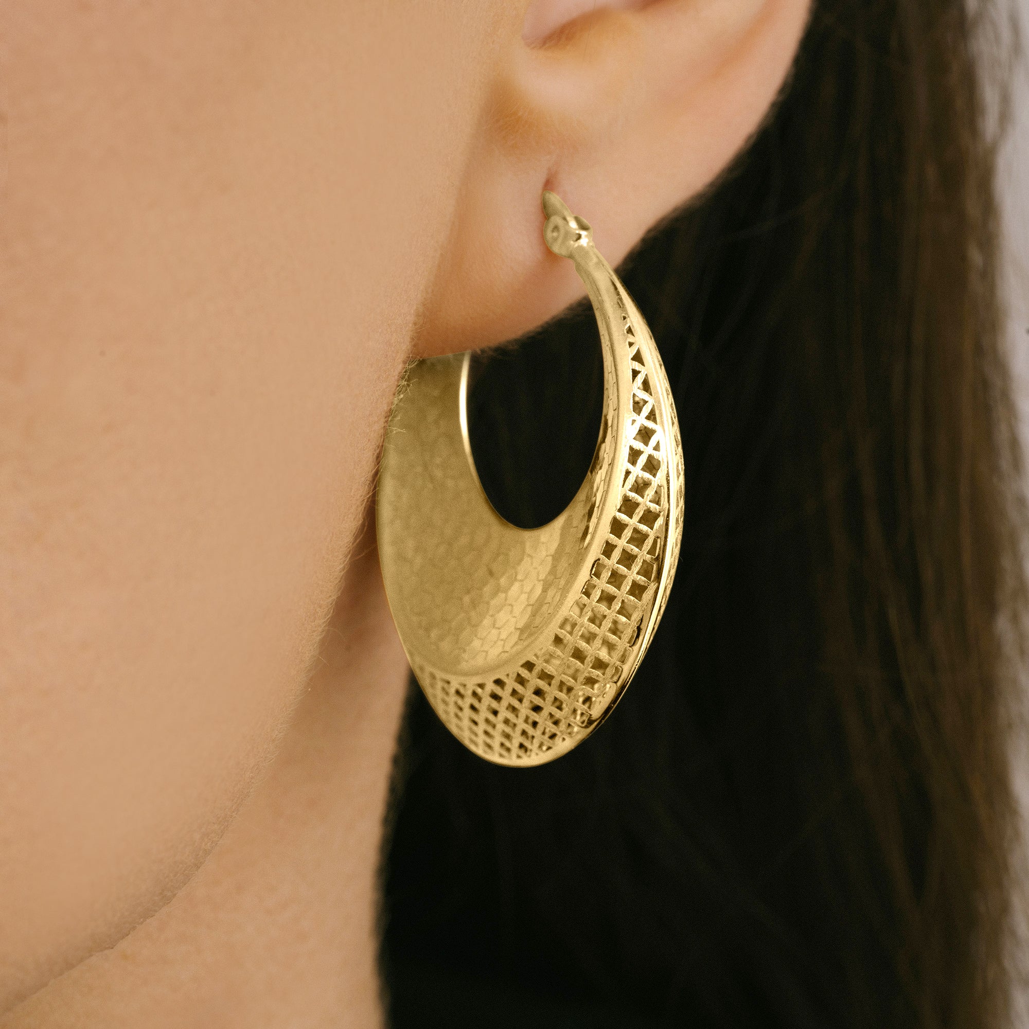 Big Hoop Gold Earrings