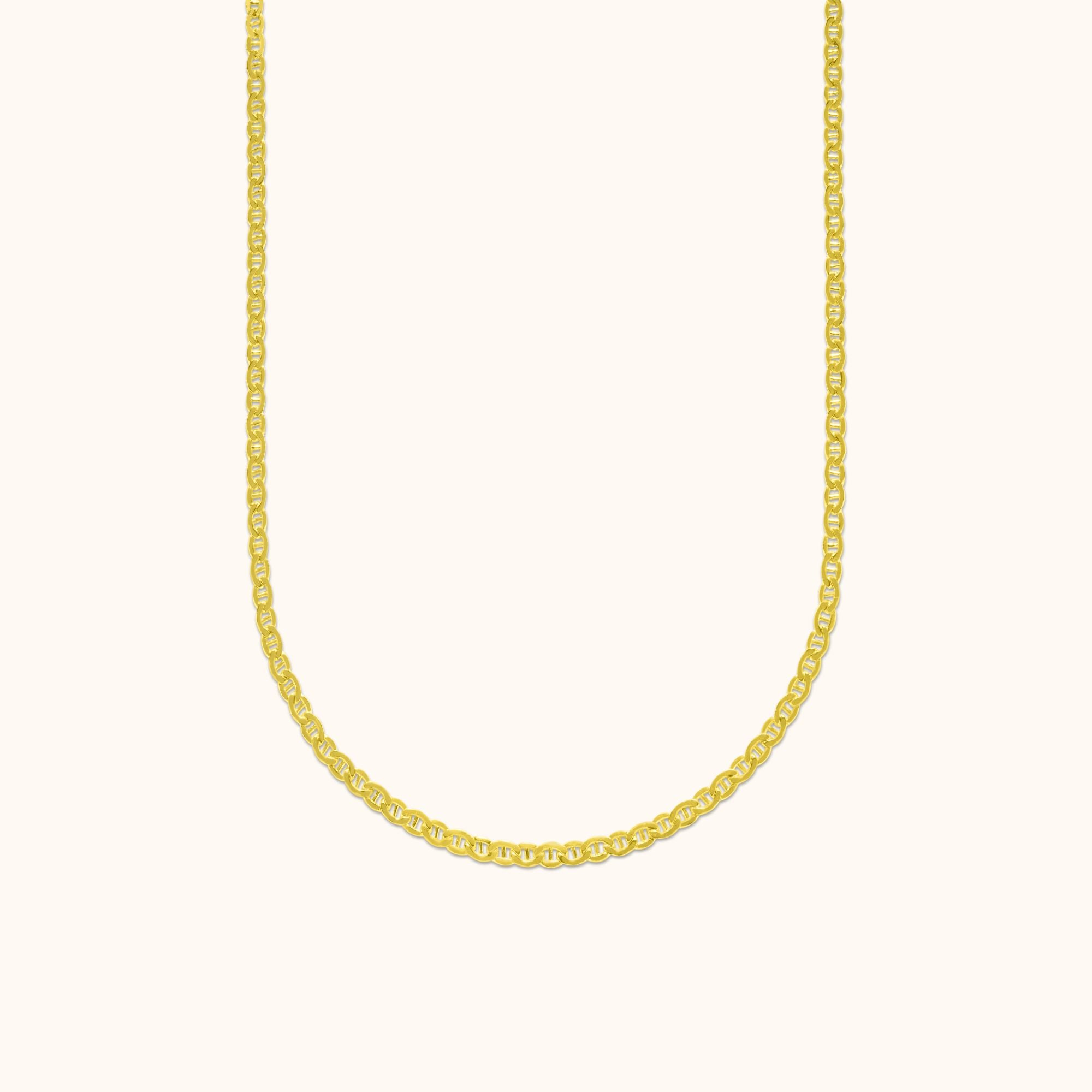 Mariner Anchor Link Chain Gold Necklace