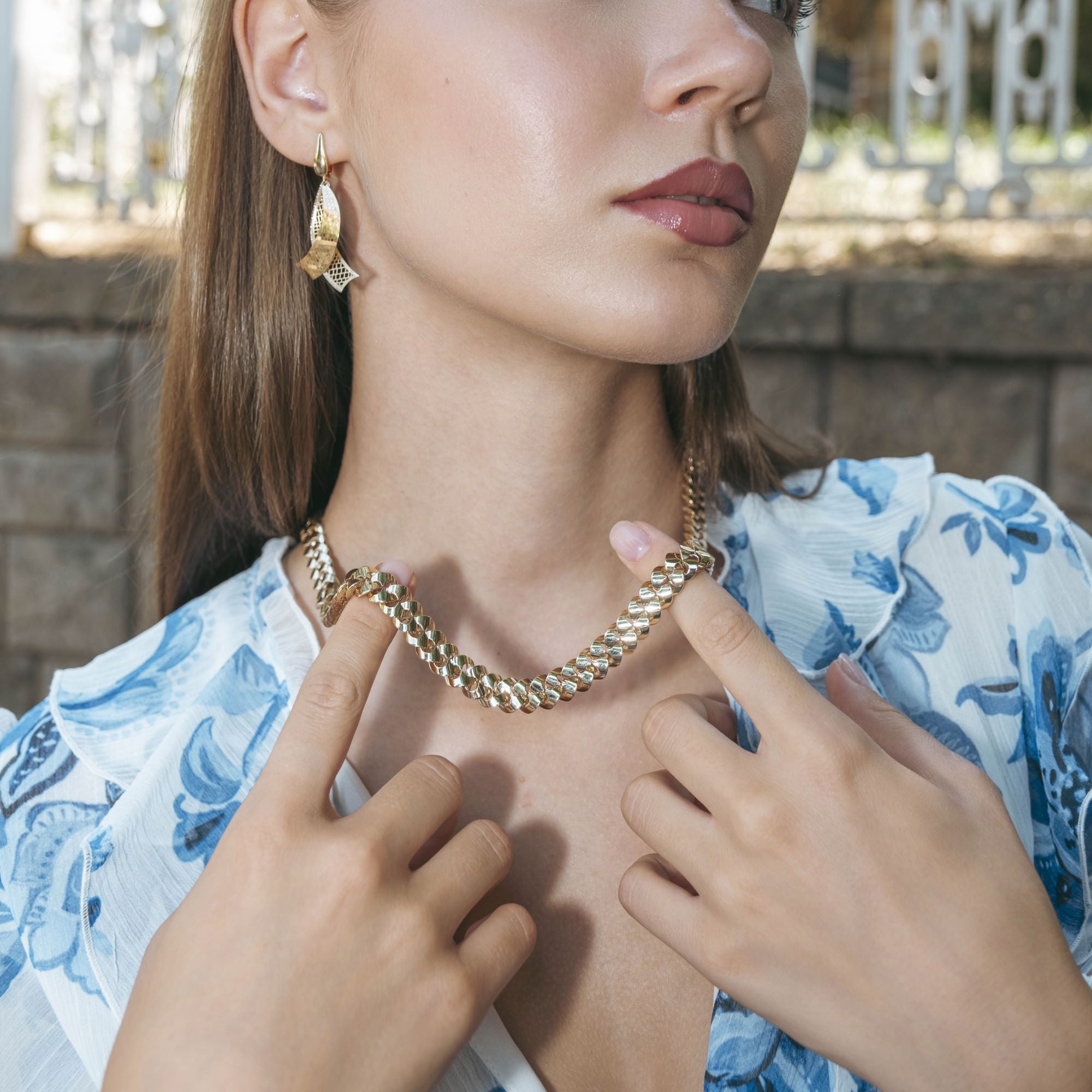 Dualis Cuban Link Chain Necklace