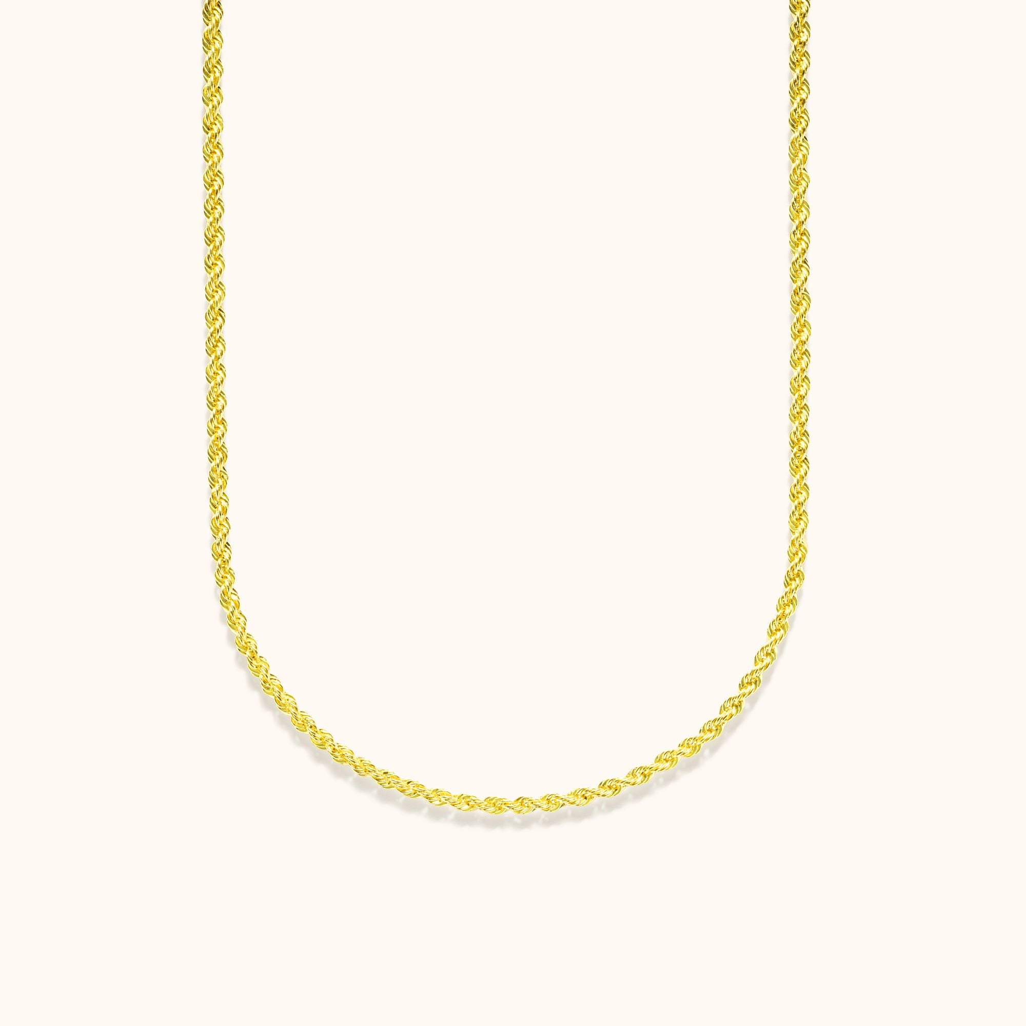 Rope Chain Gold Necklace