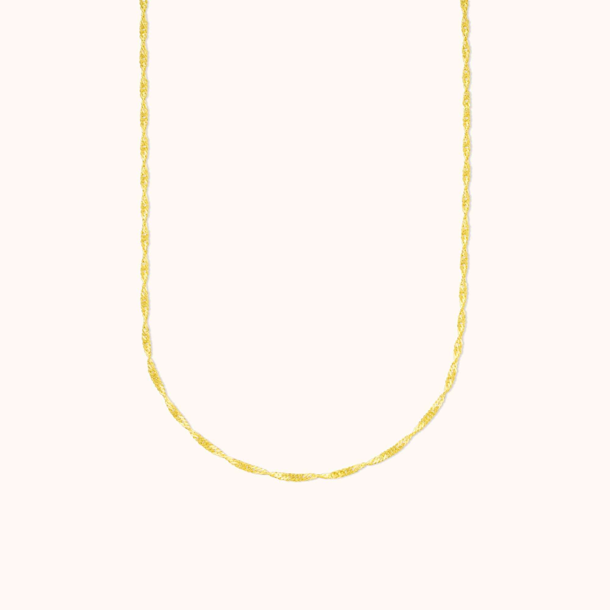 Twisted Chain Gold Necklace