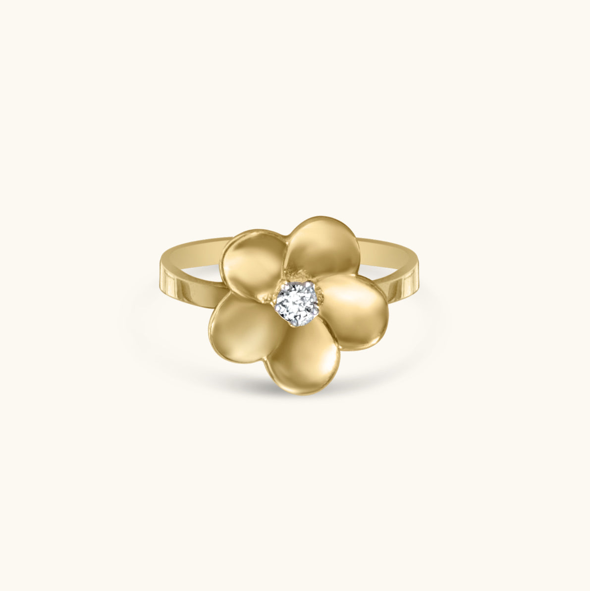 Golden Blossom Gemstone Ring