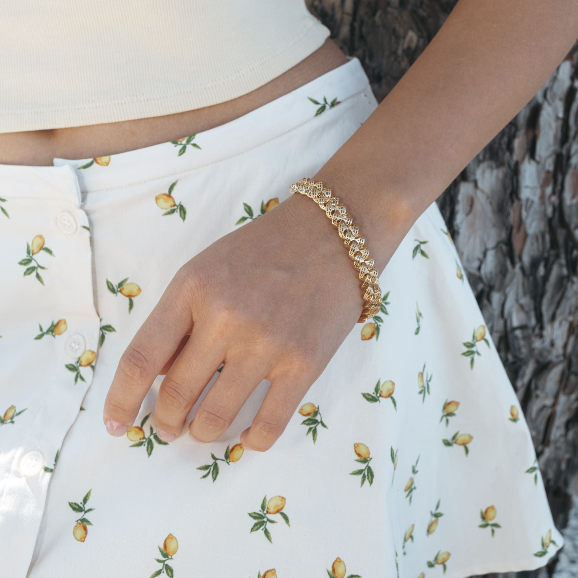 Dualis Cuban Link Chain Bracelet