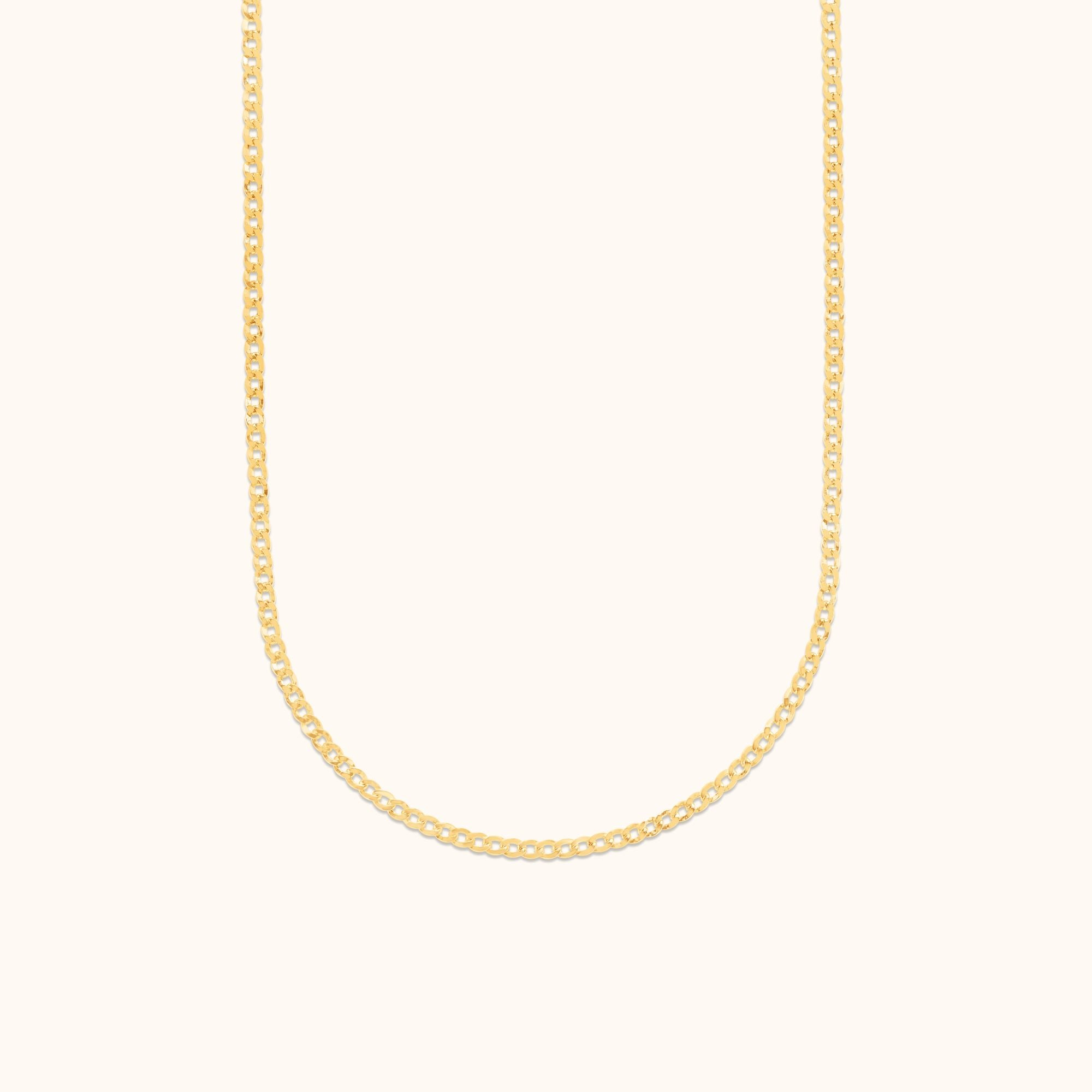 Curb Chain Gold Necklace