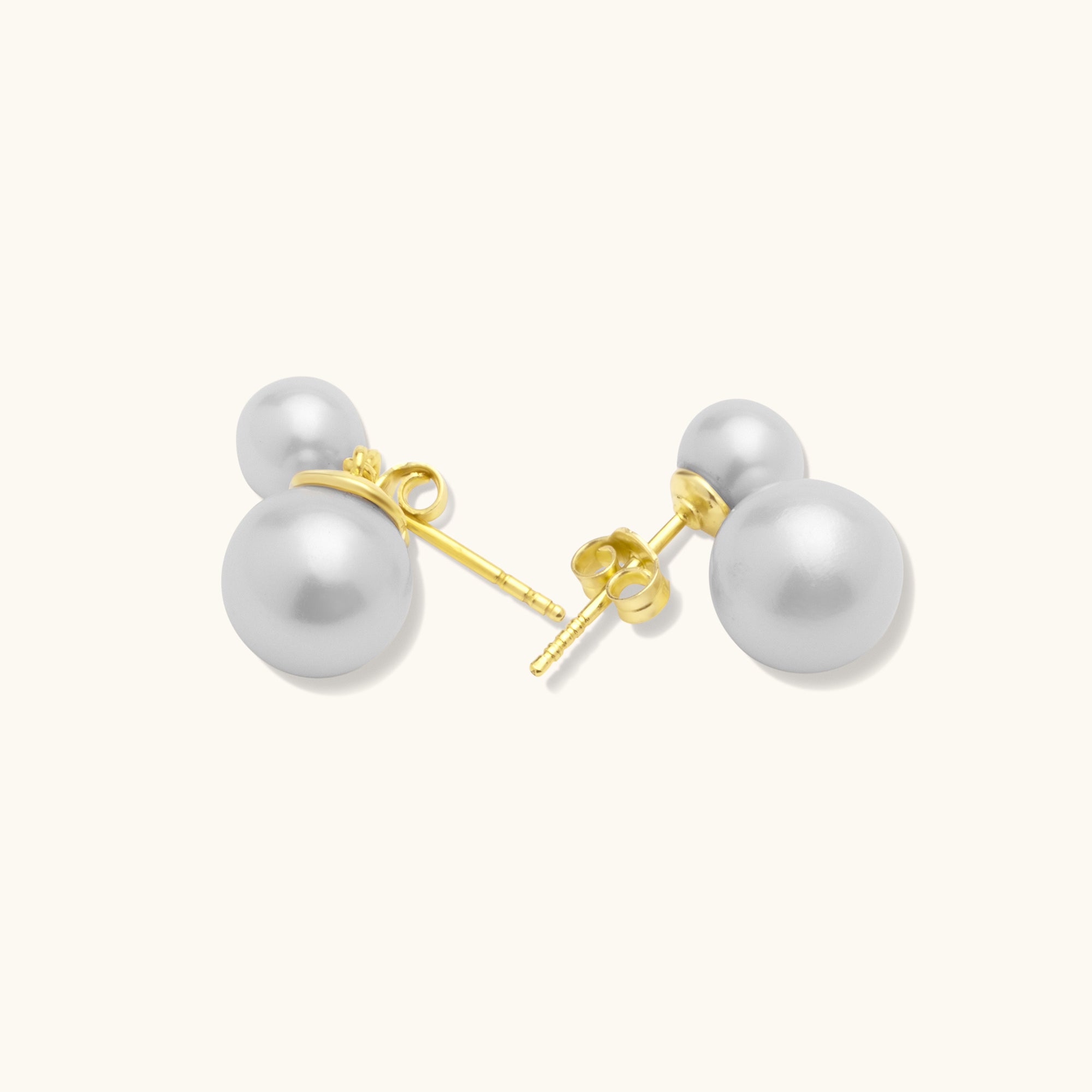 Pearl Stud Gold Earrings