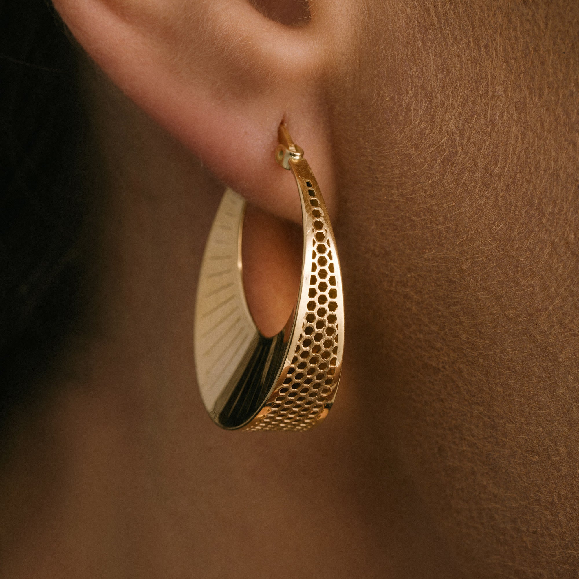 Sunburst Hoop Earrings